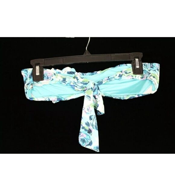 NANETTE LEPORE BANDEAU BIKINI SWIMSUIT SIZE S BLUE - Picture 2 of 9
